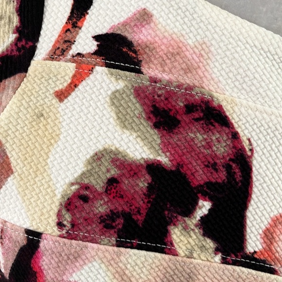 IVANKA TRUMP Cream Watercolors Textured A-Line Dress NWOT - Picture 6 of 12